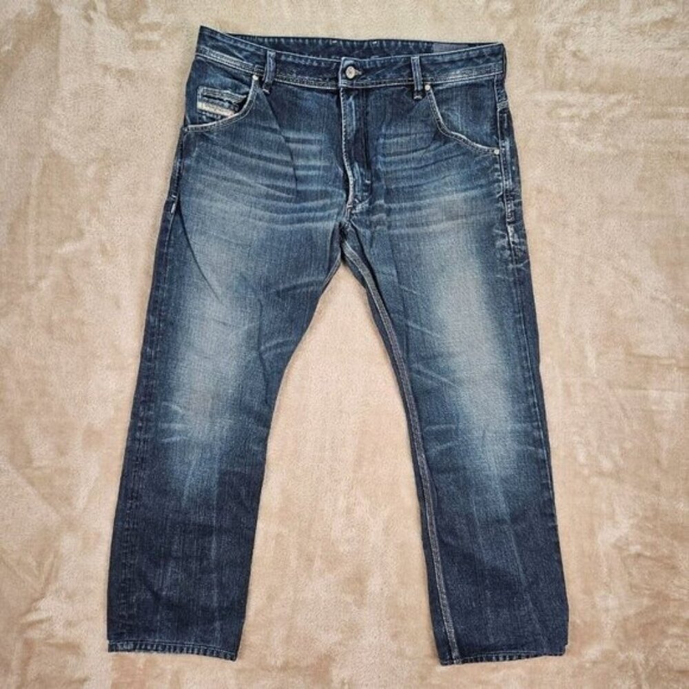 Diesel Jeans Blue Eyecons 2012-1 Edition Distress Denim Men's Button Fly